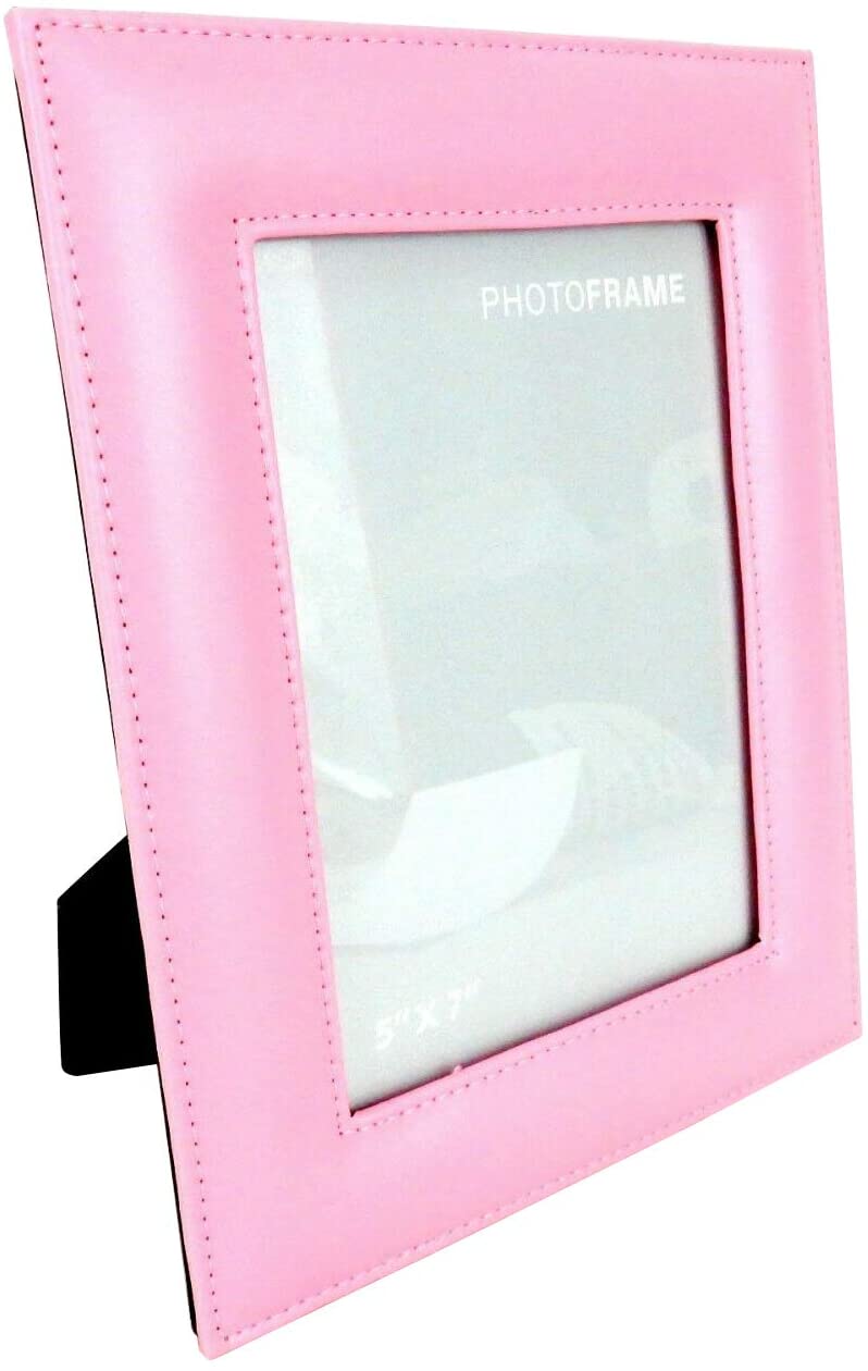 Pink Faux Leather Attractive Photo Frame