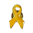 Yellow Awareness Ribbon Lapel Pins