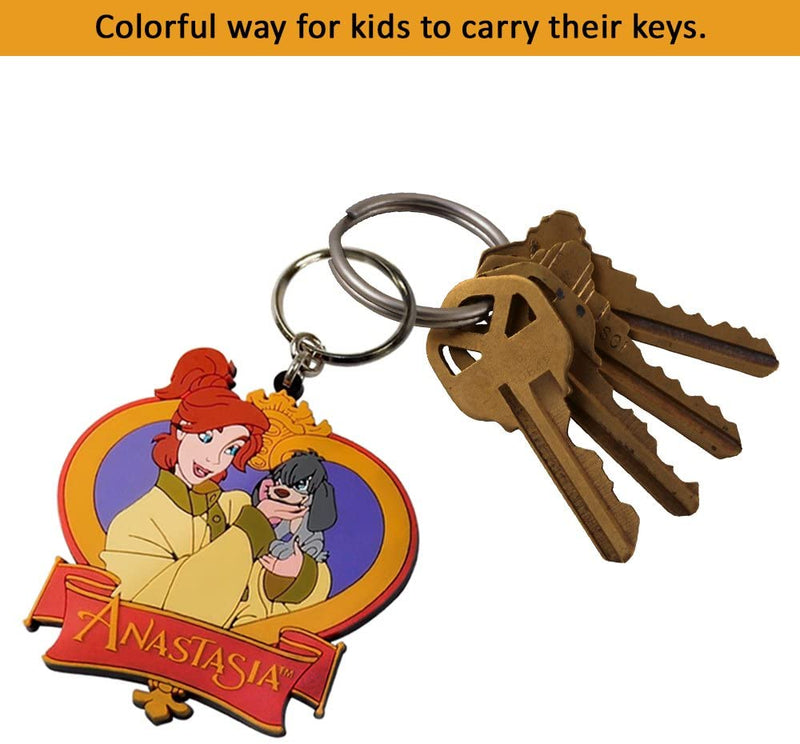 Anastasia Keychain- Vintage Disney Vinyl Rubber Keychain.