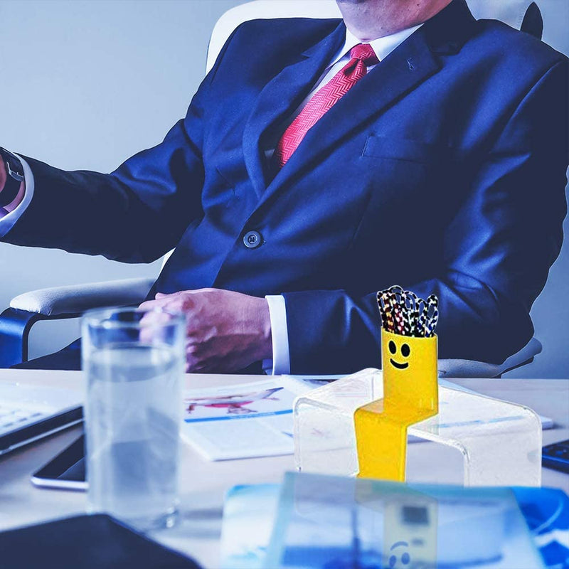 Yellow Smiley Face Paper Clip Dispenser