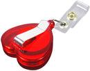 Heart Design Retractable ID Badge Holder with Badge Reel