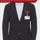 Heart Design Retractable ID Badge Holder with Badge Reel