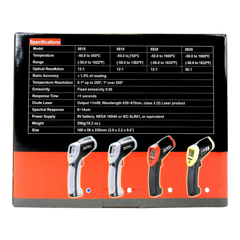 Professional Infrared High Temp Thermometer with Laser Pointer