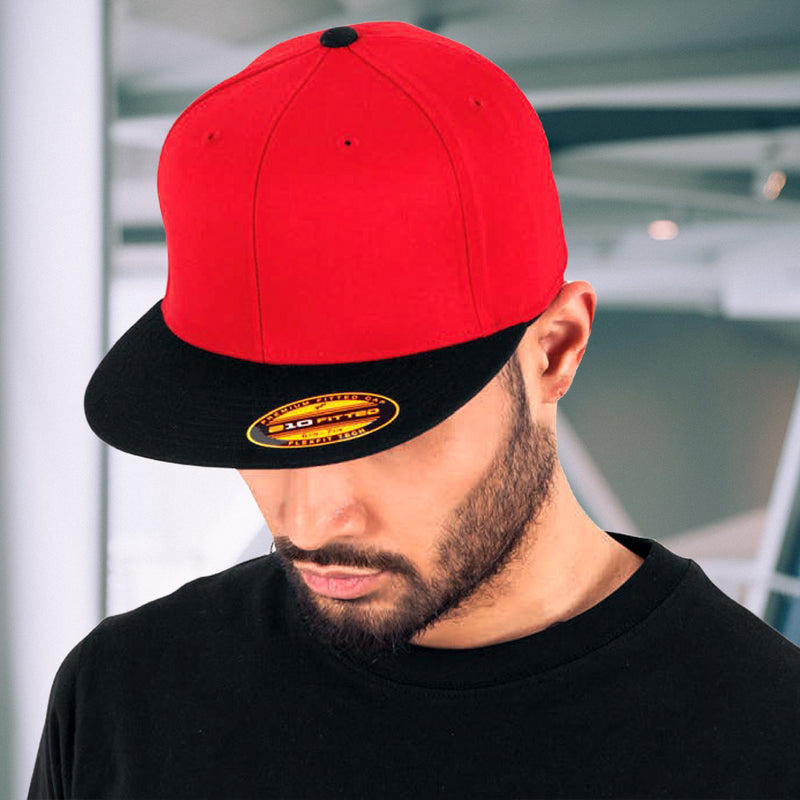 6 Panel Flat Bill Cap