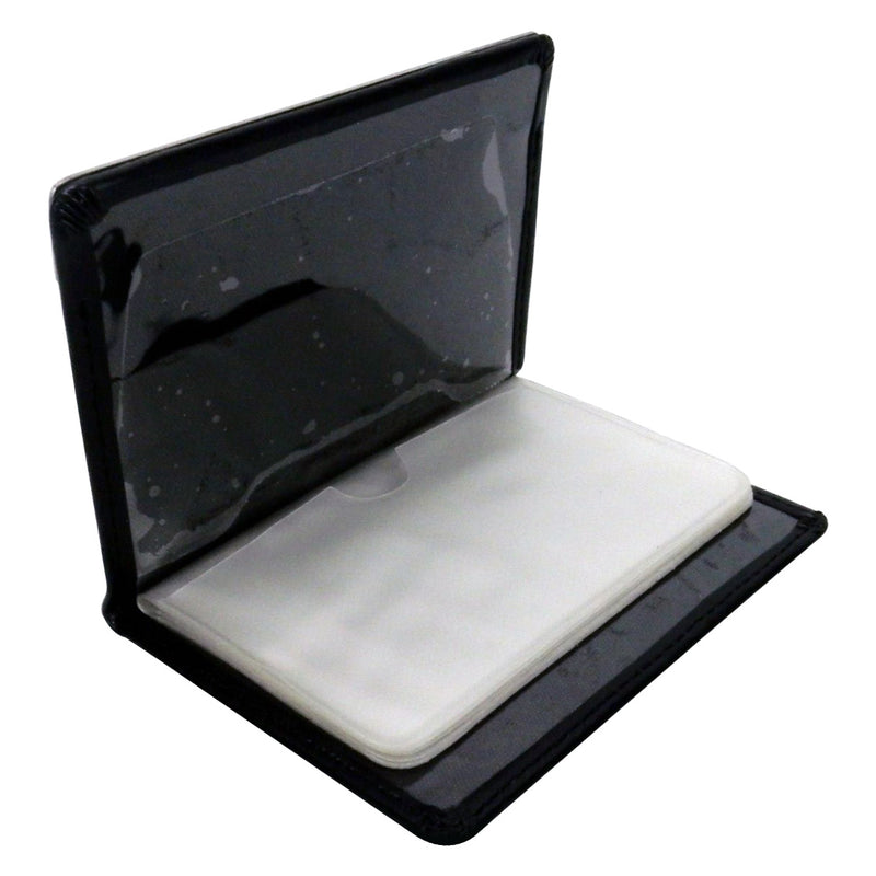 Black Leather Business Card Holder Book