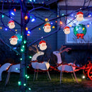 Santa Head Ceramic Xmas Ornament