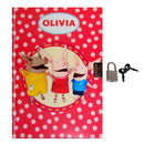 Olivia Lock Diary for Girls – 5 Assorted Cover Designs with Lock & Key – Fun & Creative Themes