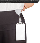 Heart Design Retractable ID Badge Holder with Badge Reel