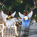 Porcelain African American Angel Christmas Tree Ornaments