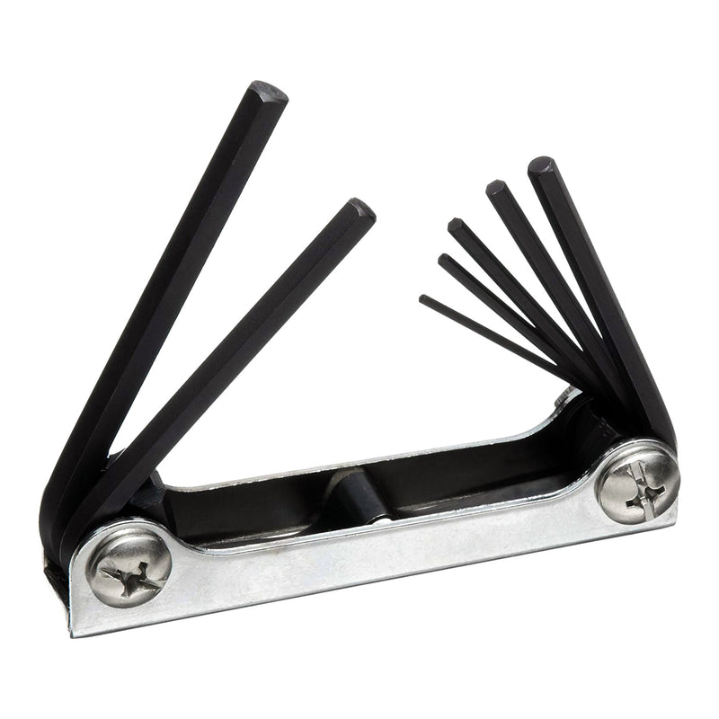 Folding Hex Wrench Key Set, 7-Pieces.