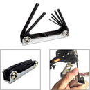 Folding Hex Wrench Key Set, 7-Pieces.
