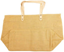 Jute Tote Bag With Leather Handles