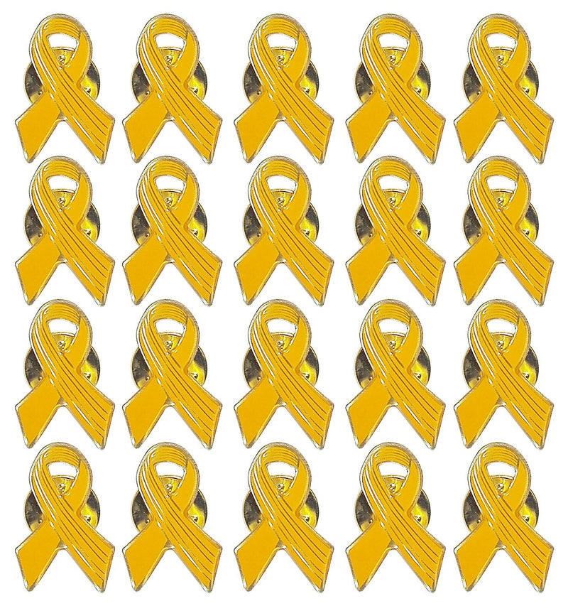 Yellow Awareness Ribbon Lapel Pins