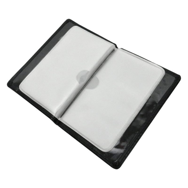 Black Leather Business Card Holder Book