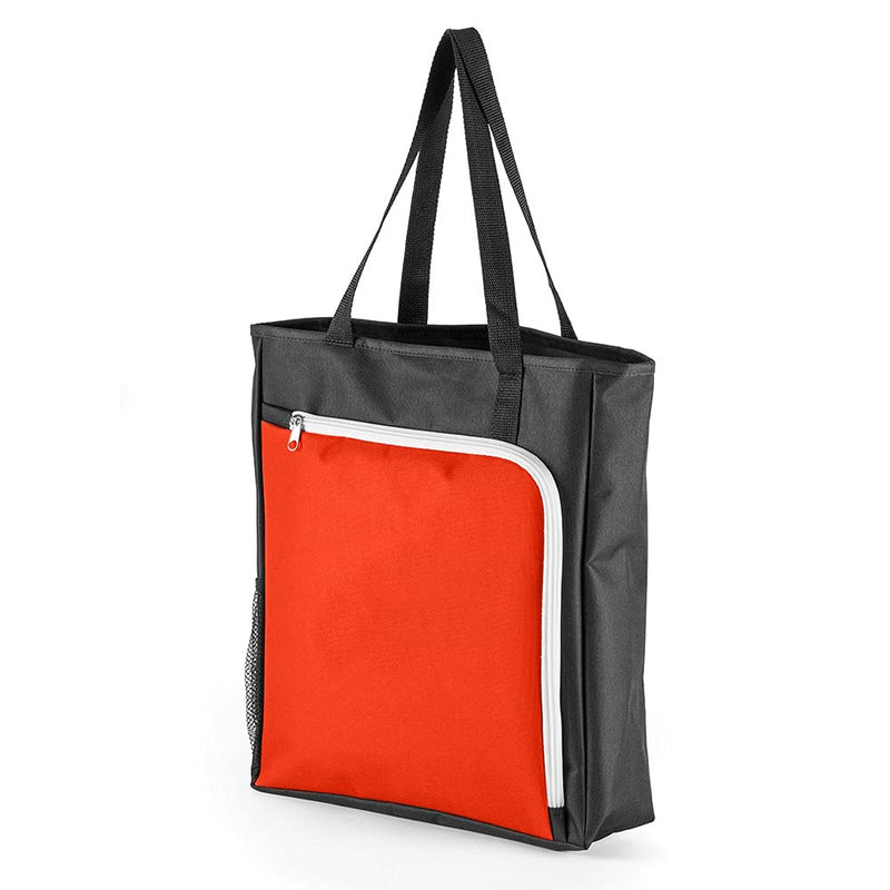 Tote Bag with Zippered Front Pocket