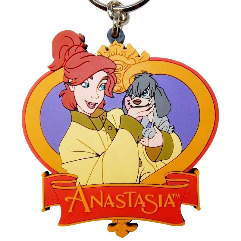 Anastasia Keychain- Vintage Disney Vinyl Rubber Keychain.