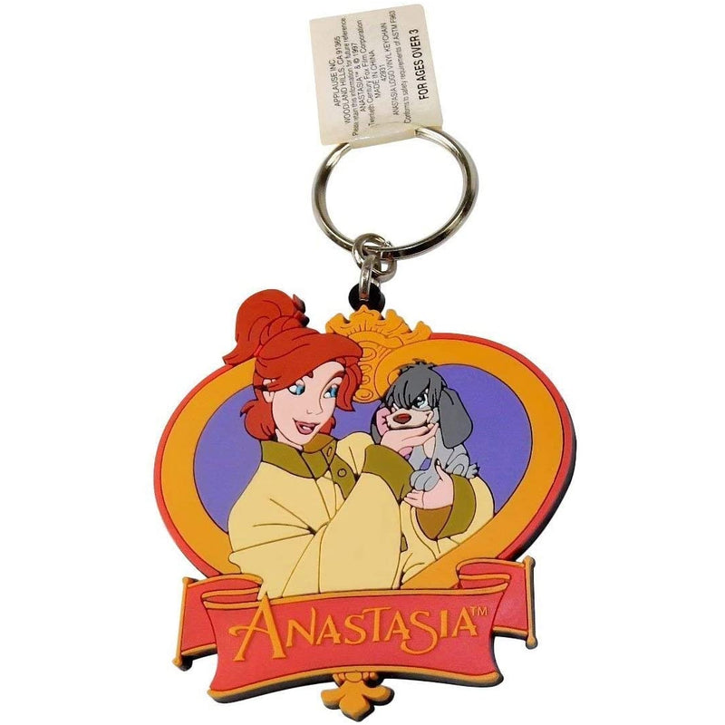 Anastasia Keychain- Vintage Disney Vinyl Rubber Keychain.