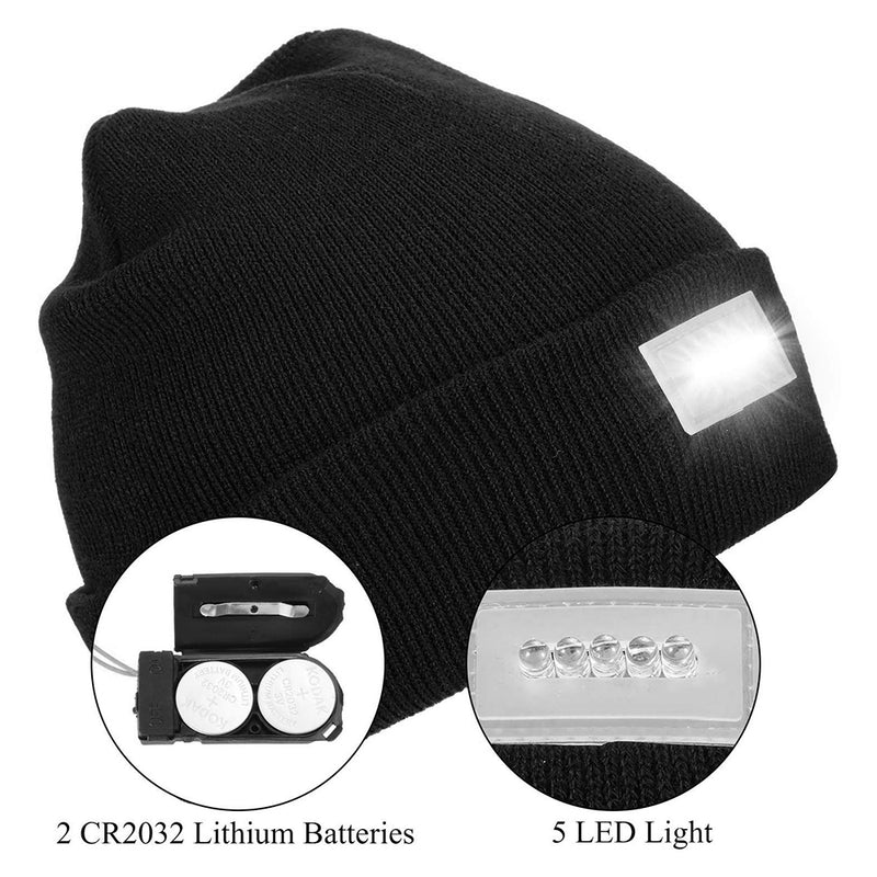Knit Beanie LED Light Hat