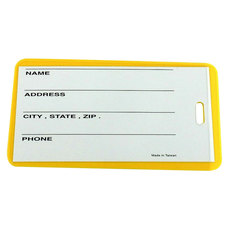 Bright Yellow Luggage Tag