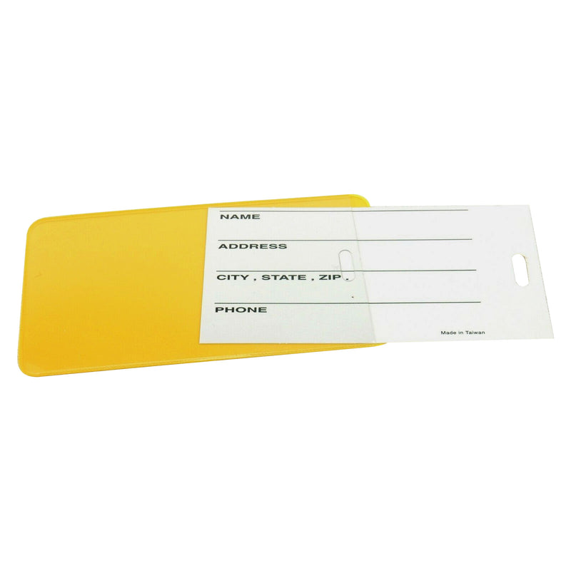 Bright Yellow Luggage Tag