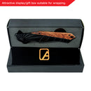 Alpha Outpost Wood & Black Metal Handle Folding Pocket Field Knife