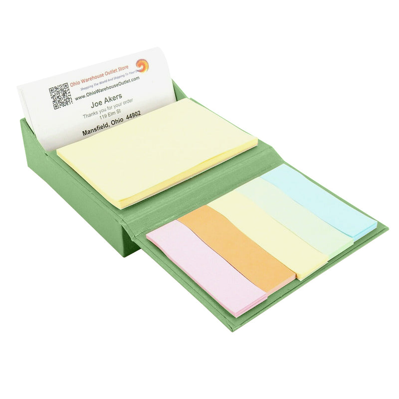Business Card Holder with Sticky Notes and Scratch Paper