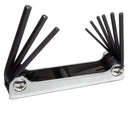 Folding Hex Wrench Key Set, 9-Pieces, Standard Inch Sizes 5/64-1/4