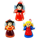 Joy Angel Bell Ornaments, Girls in Dresses with Shoe Clappers