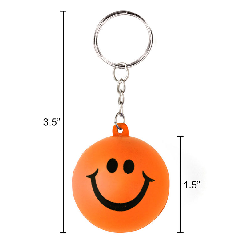 Smiley Face Gum Ball Stress Relief Keychain