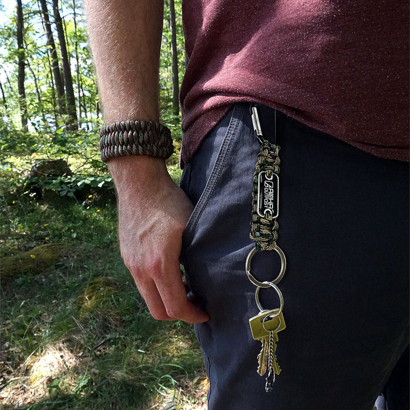 Alpha Outpost Paracord Keychain with Carabiner