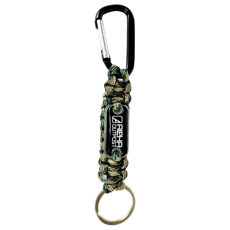 Alpha Outpost Paracord Keychain with Carabiner