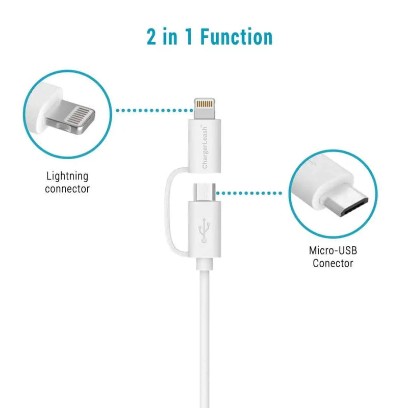 2-in-1 Micro USB and Lightning Cable