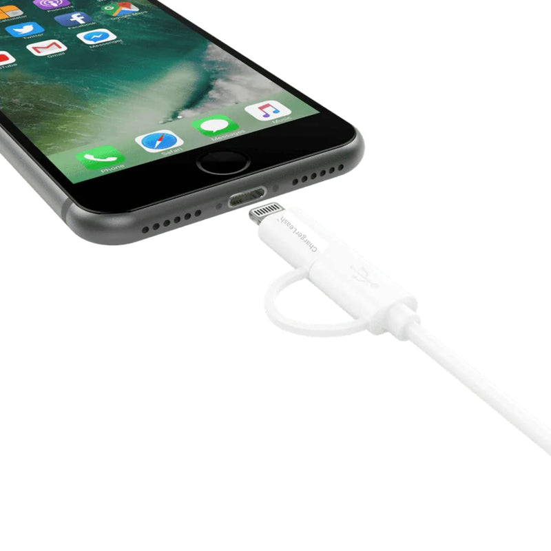2-in-1 Micro USB and Lightning Cable