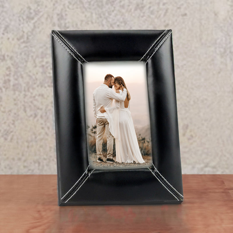 Leatherette Picture Frame, 3.5" x 5" Vertical