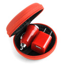 AC-DC USB Adapter Set with Zippered Case