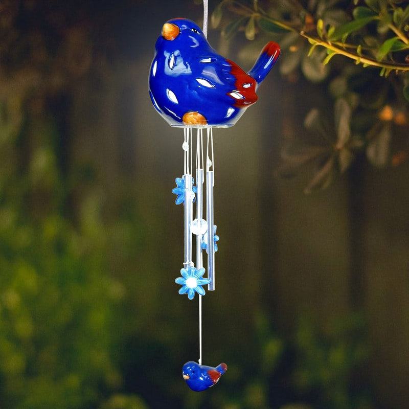 Solar Lighted Wind Chimes with 3 Long Striking Bells