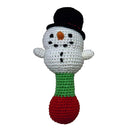 Hand Crocheted Baby Rattle ~ Choice Of Santa, Snowman, Or Reindeer ~ KidStyle