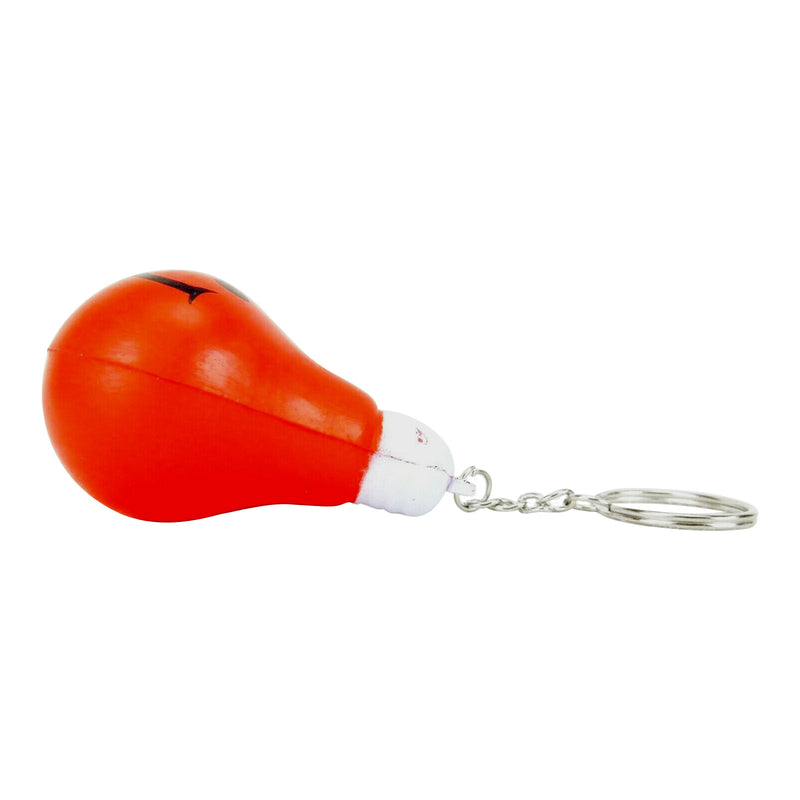 Smiley Face Light Bulb Stress Relief Key Chain