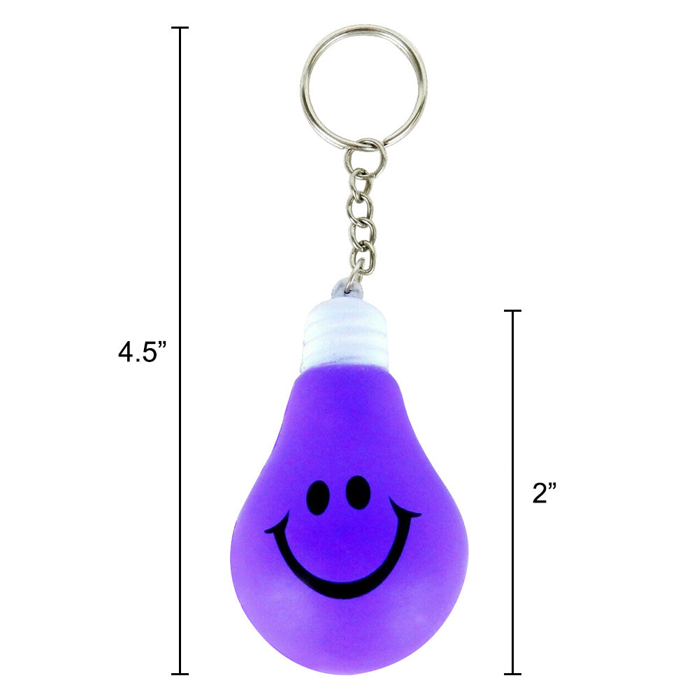 Light Bulb Stress Ball Key Chain
