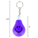 Smiley Face Light Bulb Stress Relief Key Chain