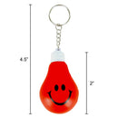 Smiley Face Light Bulb Stress Relief Key Chain