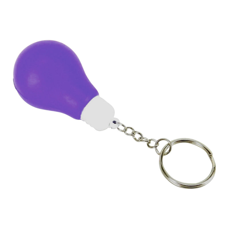 Smiley Face Light Bulb Stress Relief Key Chain