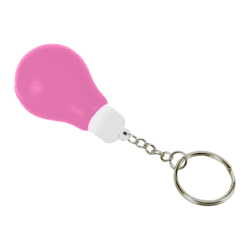 Smiley Face Light Bulb Stress Relief Key Chain