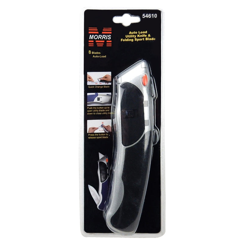 Folding Utility Knife with 8 Replacement Blades Included