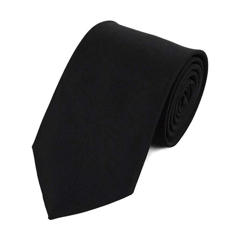 Black Polyester Necktie