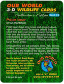 3D Wildlife Collector's Edition Card