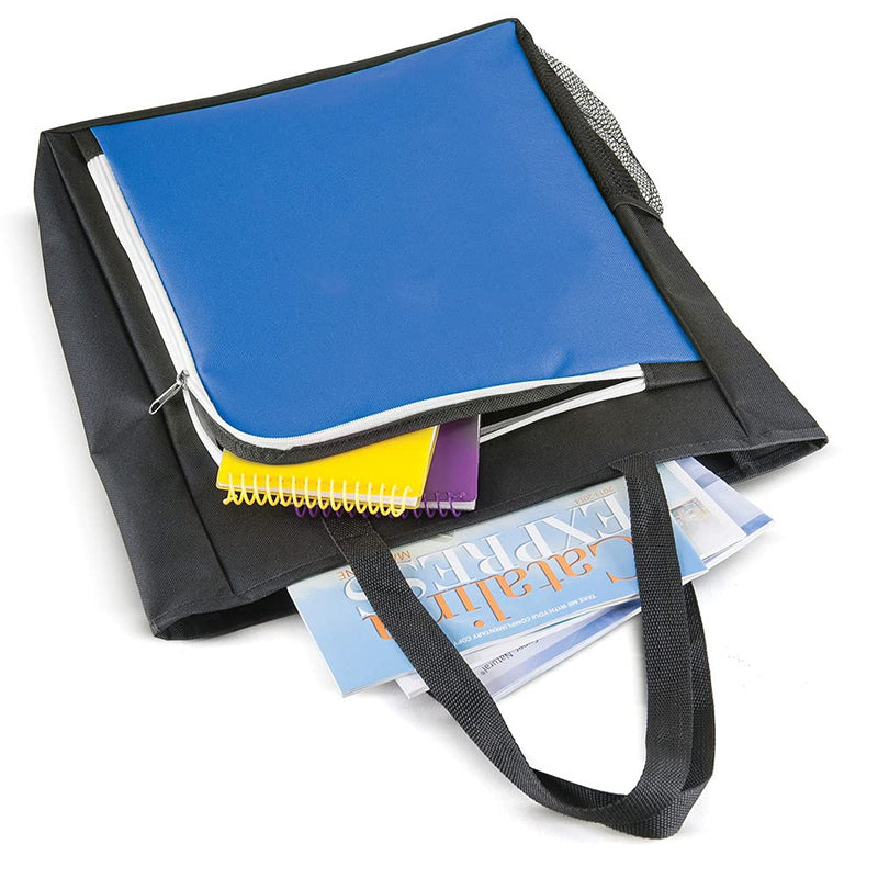 Tote Bag with Zippered Front Pocket