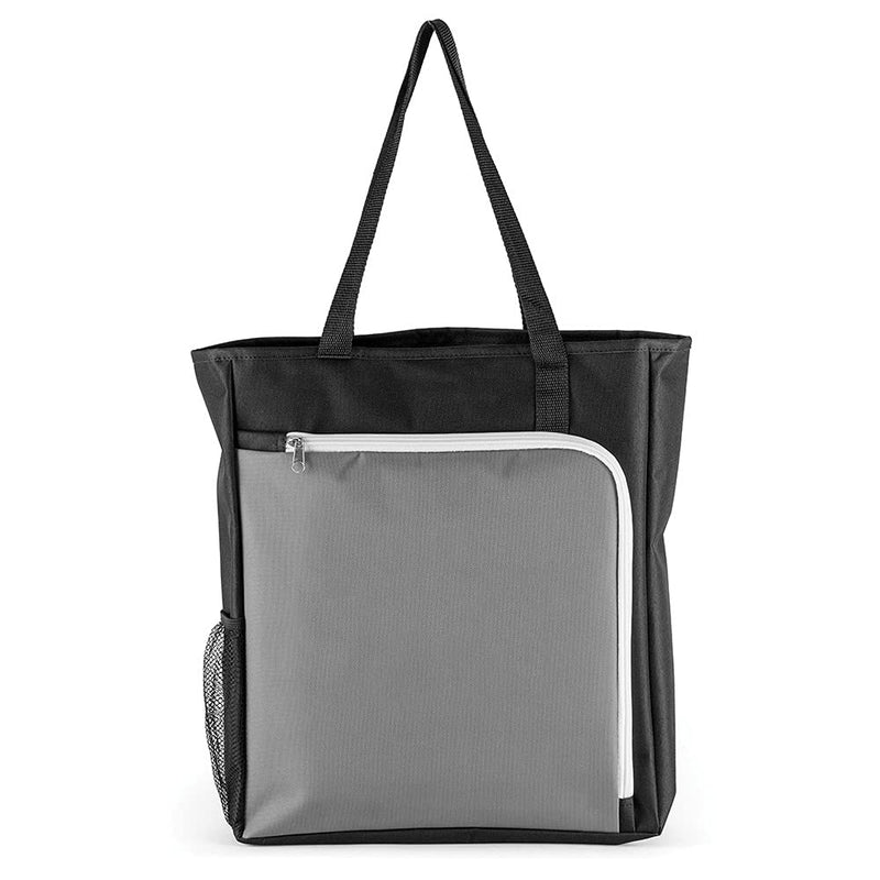 Tote Bag with Zippered Front Pocket