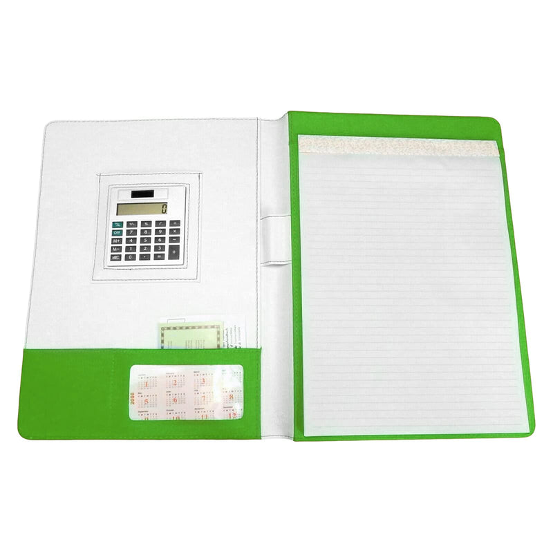 Senior Padfolio with Calculator, Lined Notepad, Pen Loop