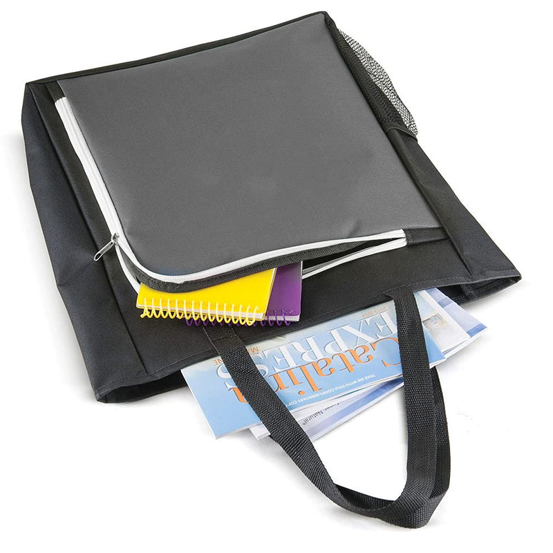 Tote Bag with Zippered Front Pocket